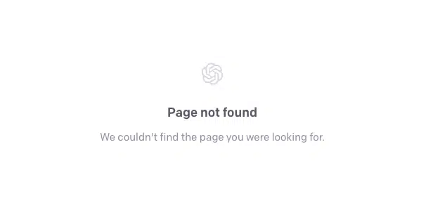 Openai Page Not Found